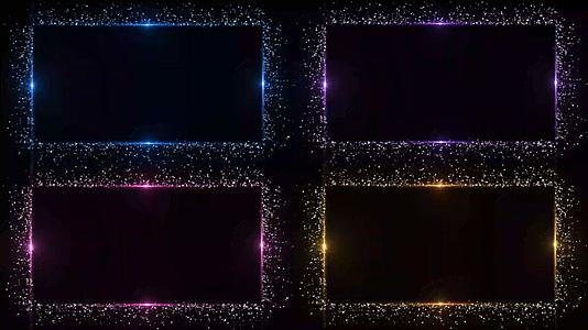 蓝色粒子4K边框视频的预览图