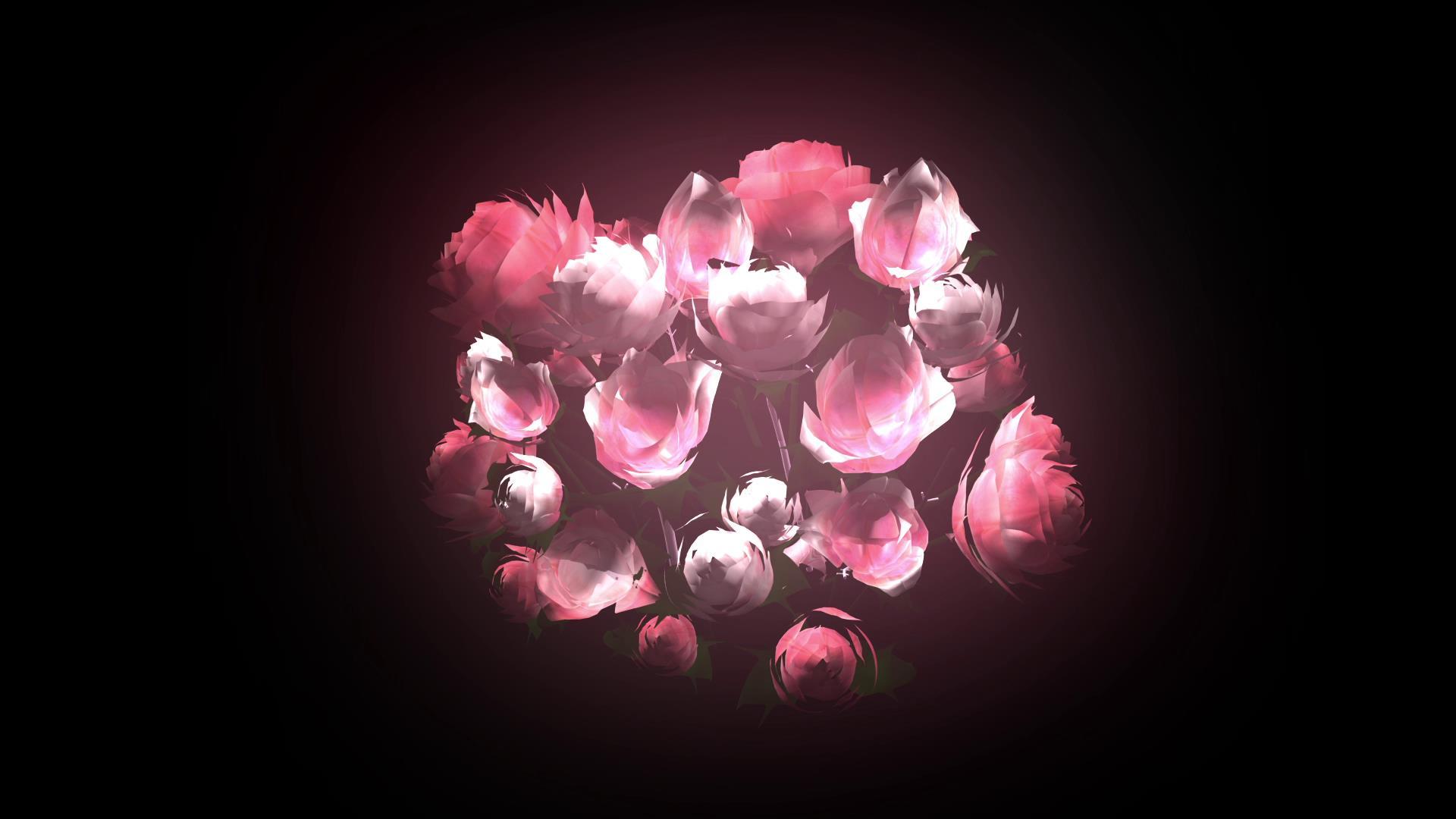 三维唯美玫瑰花动画视频的预览图
