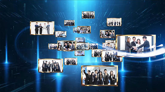 企业团队照片墙图片汇聚AE模板视频的预览图