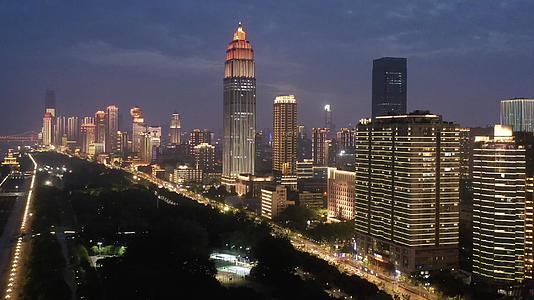 武汉城市夜景航拍4K视频视频的预览图