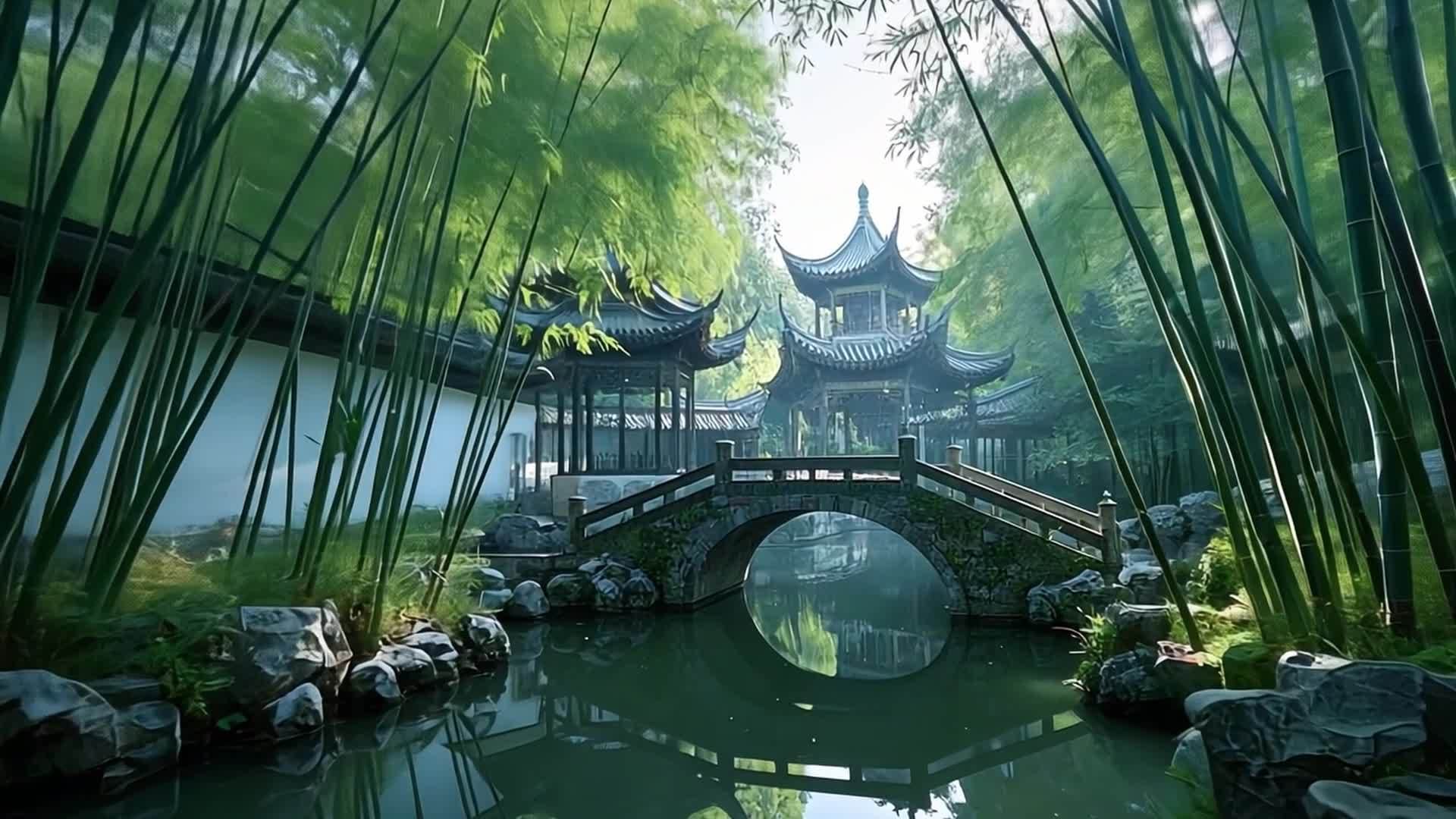高清中国风古风建筑风景视频的预览图