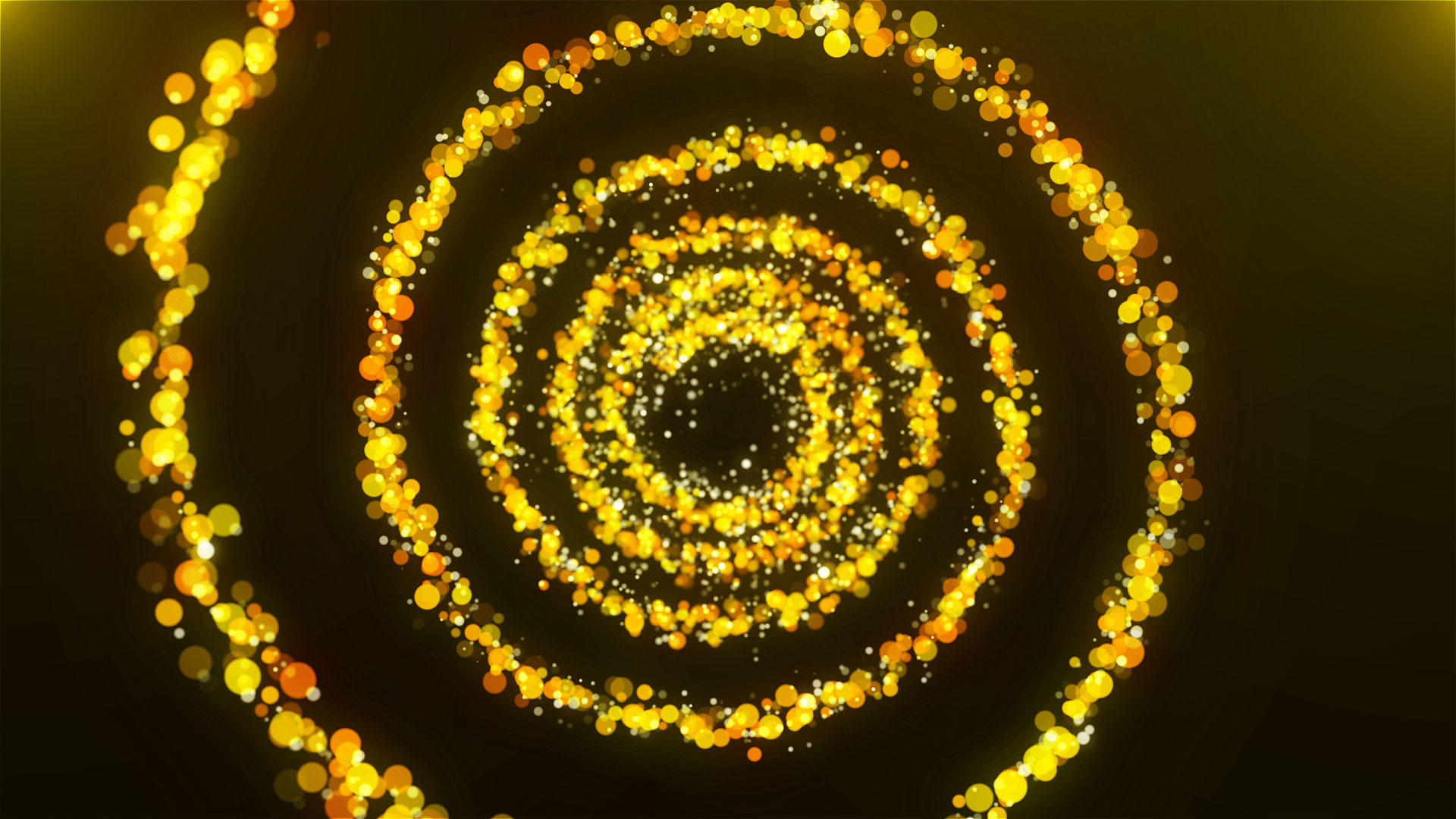 唯美金色粒子光效螺旋背景视频的预览图