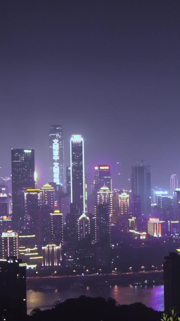 重庆嘉陵江夜景航拍视频的预览图