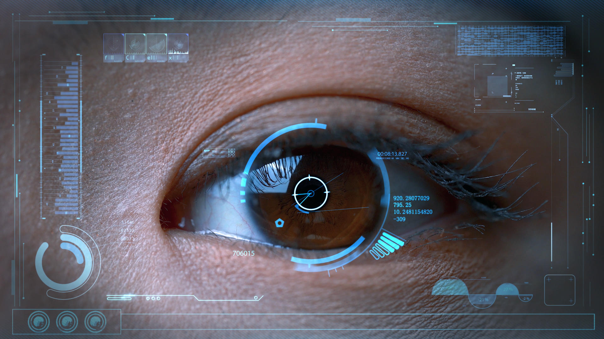 眼睛识别虚拟现实交互4K视频的预览图