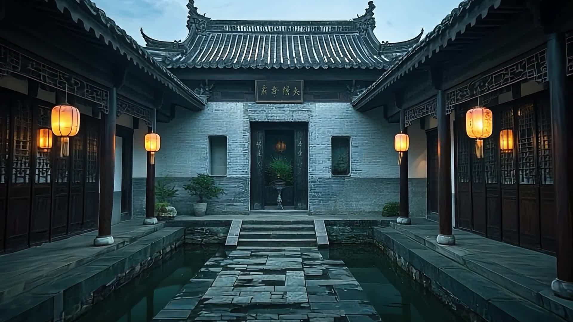 高清中国风古风建筑风景视频的预览图