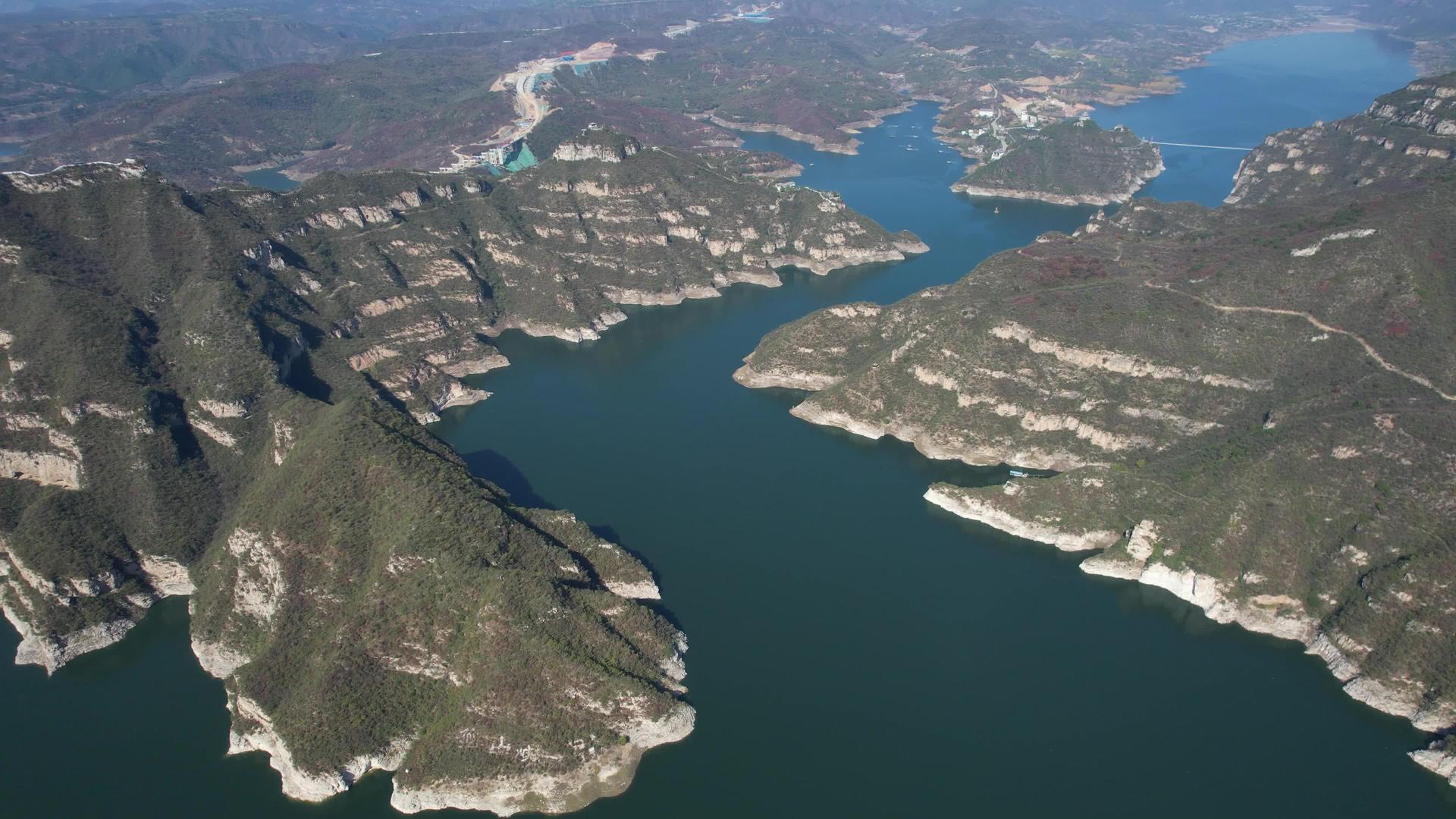河南省黄河三峡自然地貌航拍视频视频的预览图