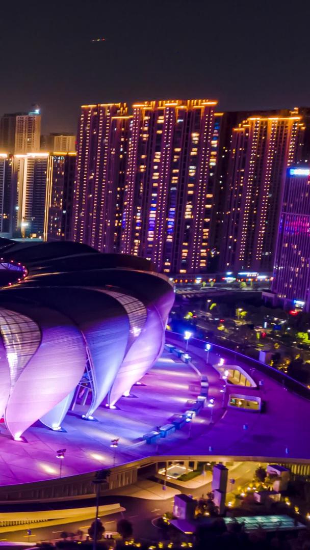 杭州亚运会奥体中心夜景令人震惊视频的预览图