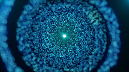 震撼唯美蓝色虫洞穿梭循环背景视频的预览图