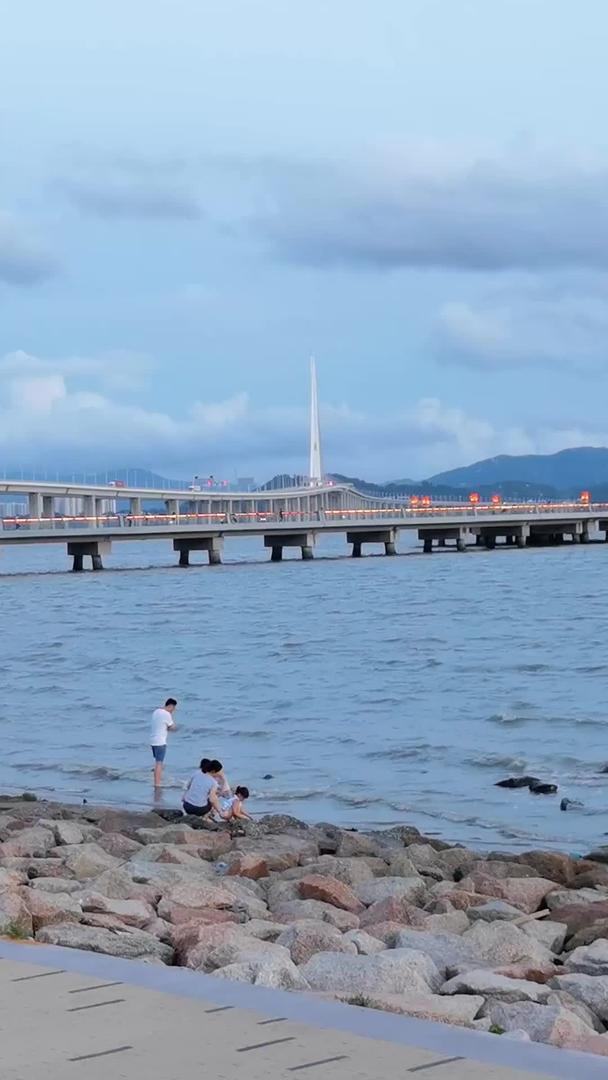 海滨城市人物假期海滨休闲游玩集合视频的预览图
