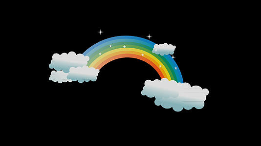 卡通彩虹遮罩出现视频的预览图