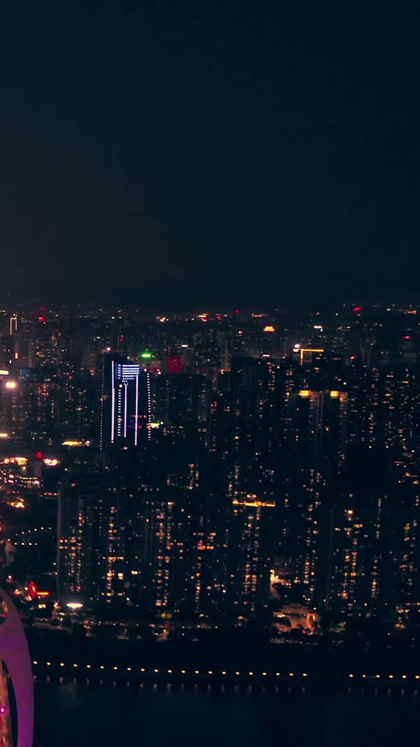 广州夜景城市航拍视频素材视频的预览图