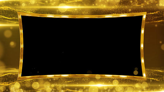黄金炫光粒子视频边框视频视频的预览图