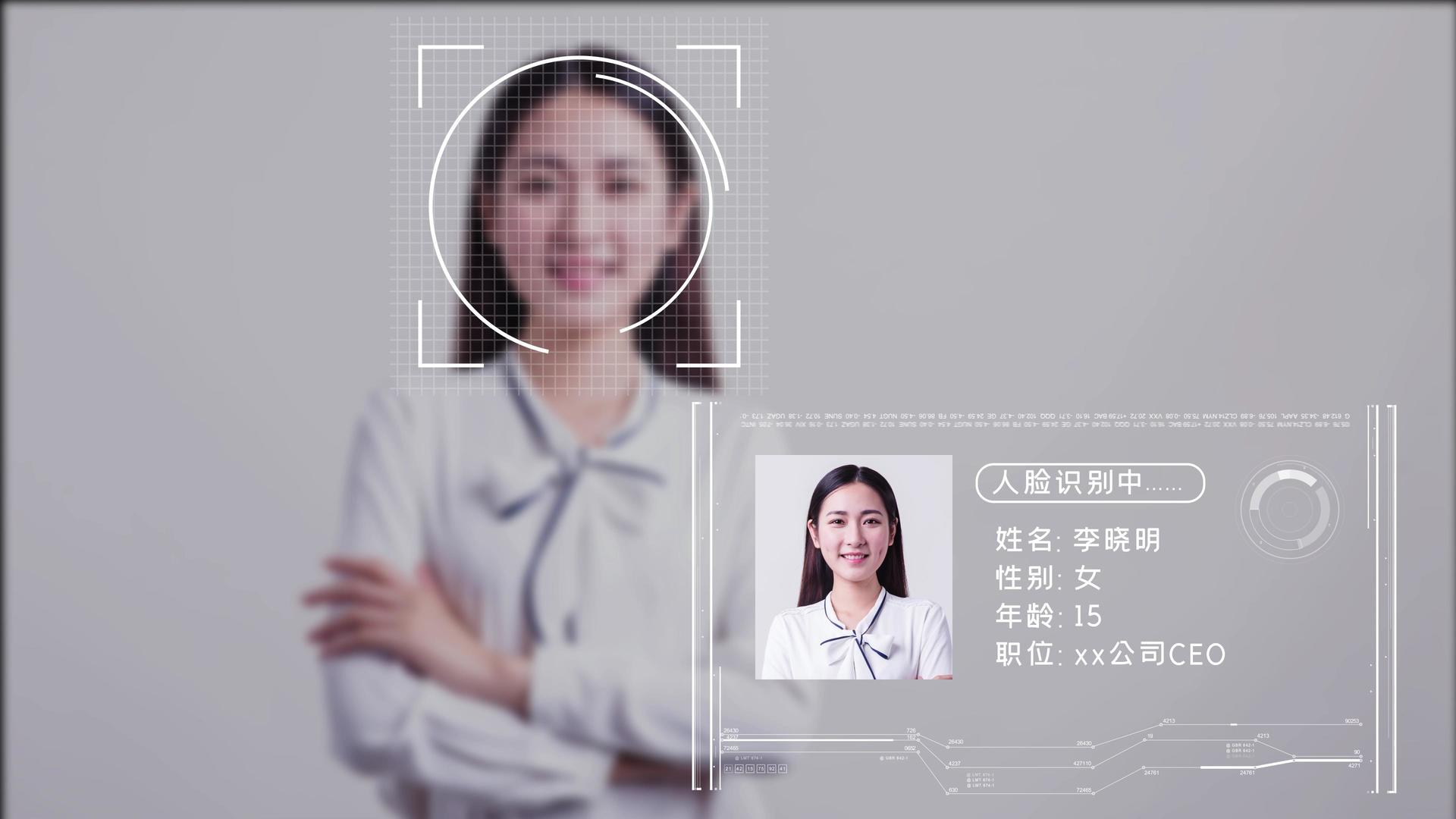 高清人脸面部识别扫描科技AE工程模板视频的预览图