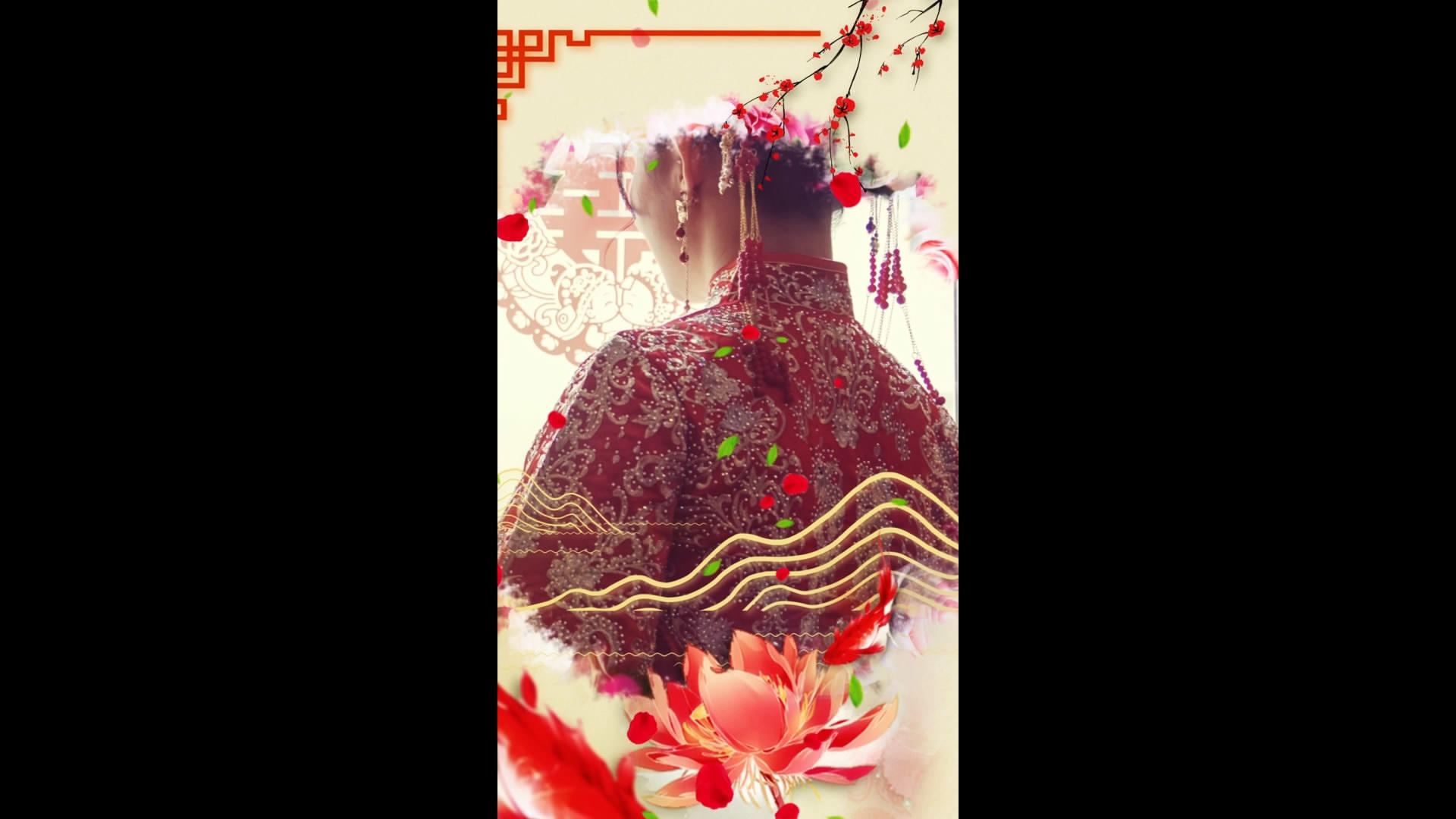 唯美的中国风水墨婚礼AE模板视频的预览图