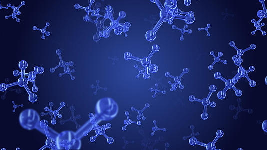 4K蓝色分子科技背景视频的预览图