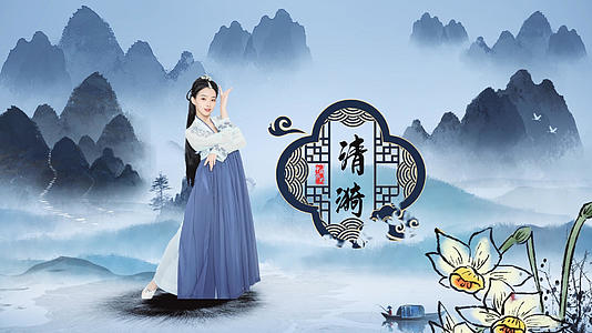 中国风影视演员婚纱写真剧情人物介绍AE模板视频的预览图