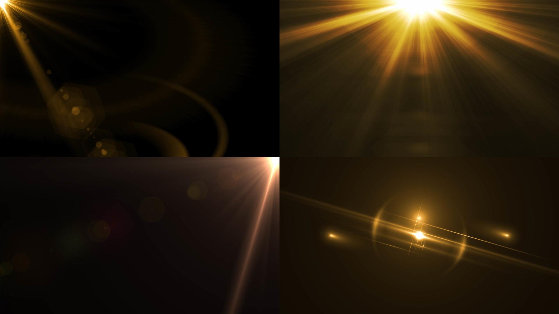 一组五彩缤纷的日光光效修饰动画视频的预览图