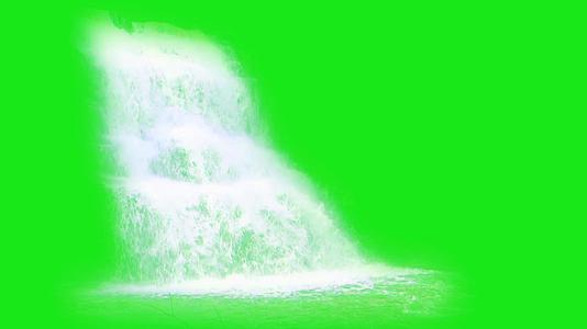 瀑布特效绿幕素材视频的预览图