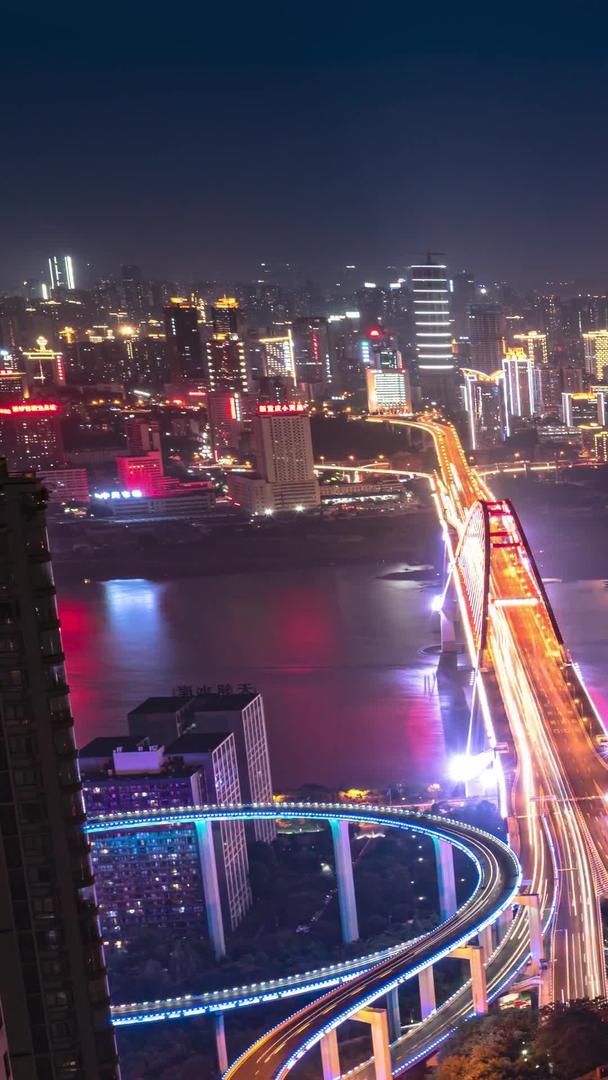 延迟重庆菜园坝大桥夜景视频的预览图