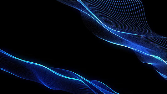 蓝色粒子线条丝绸元素带透明度通道视频的预览图