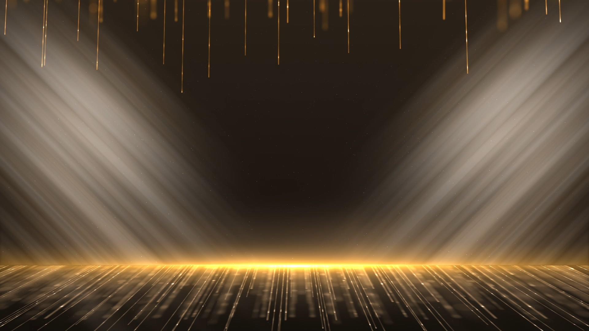 金色粒子光线颁奖背景视频的预览图