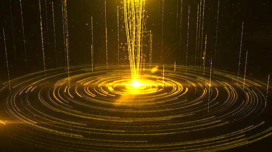 4K大气金色粒子光盘背景元素视频的预览图