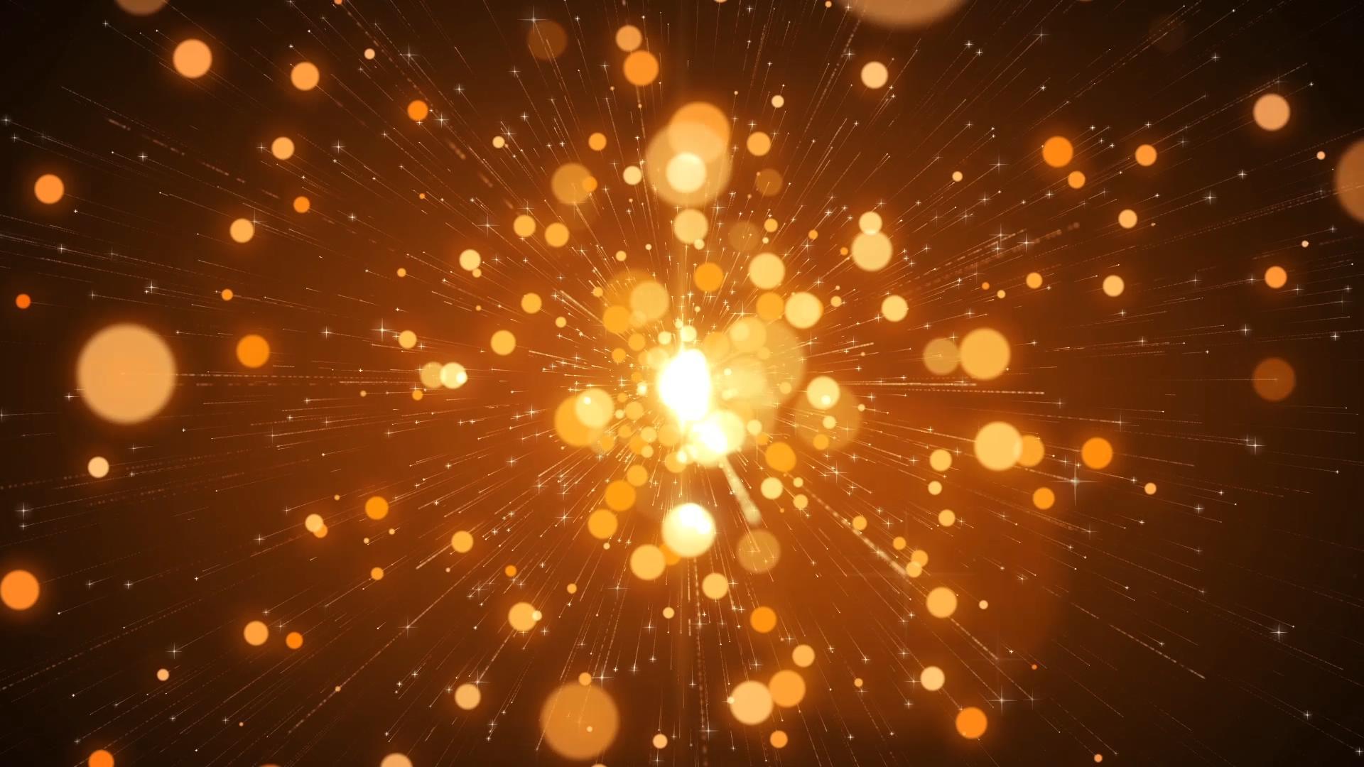 金色粒子光斑推进背景视频的预览图