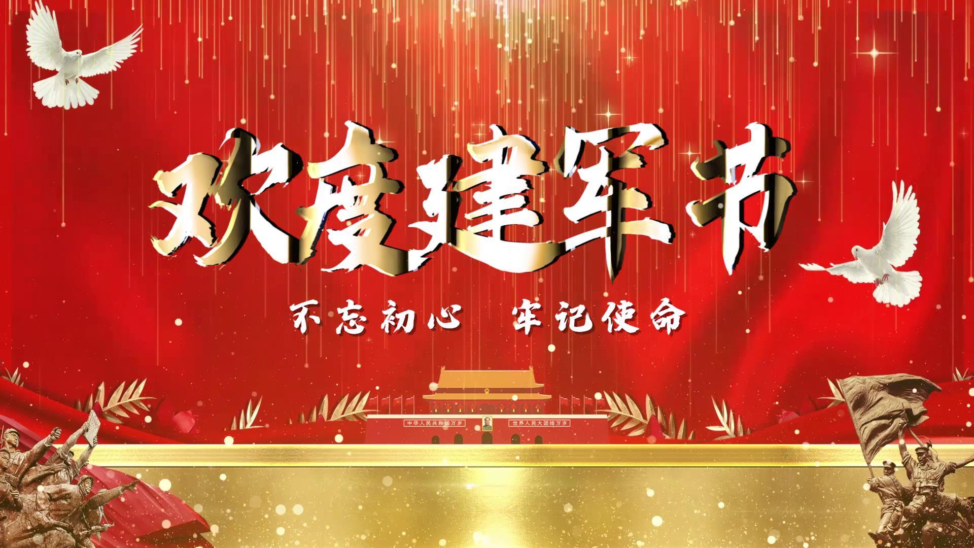 党政八一建军节晚会节目开场片头视频的预览图