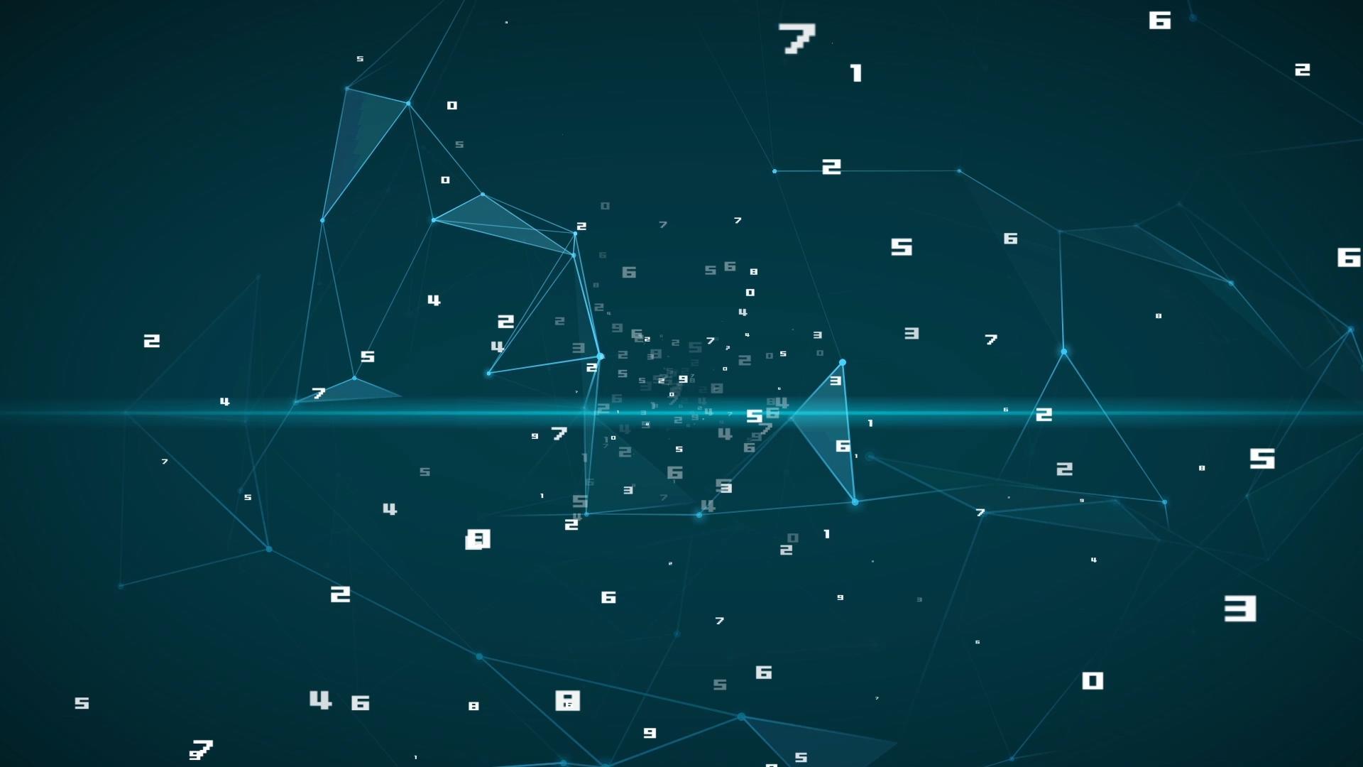 科技粒子数字背景视频的预览图