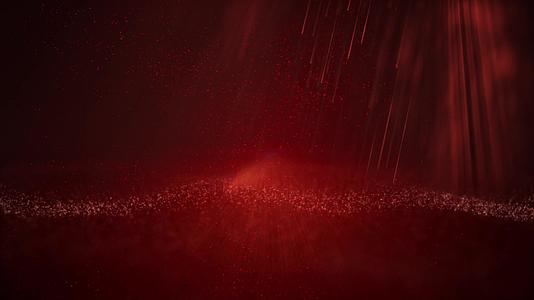 红色粒子光线背景视频的预览图