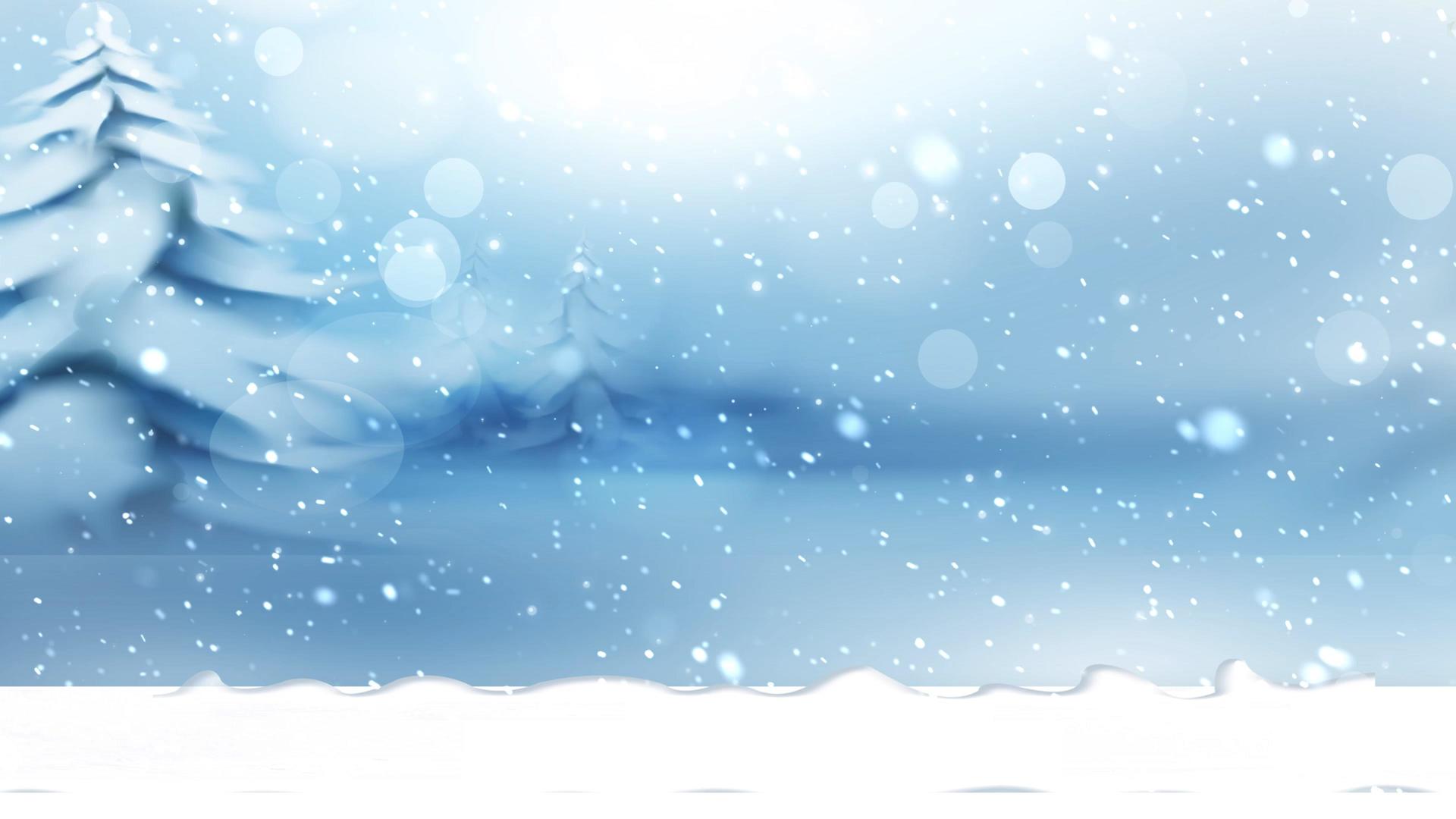 4K大雪纷飞圣诞节背景视频视频的预览图