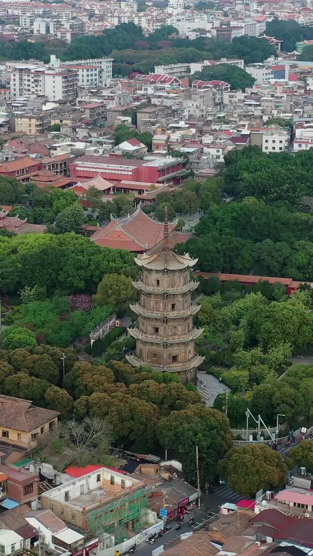 福建省泉州城市风景开元寺古建筑视频的预览图
