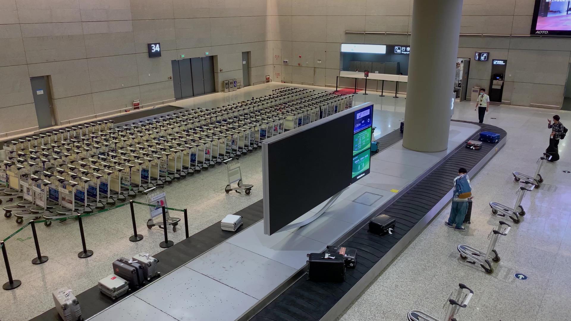 上海虹桥机场T2航站楼到达行李提取大厅视频合集视频的预览图