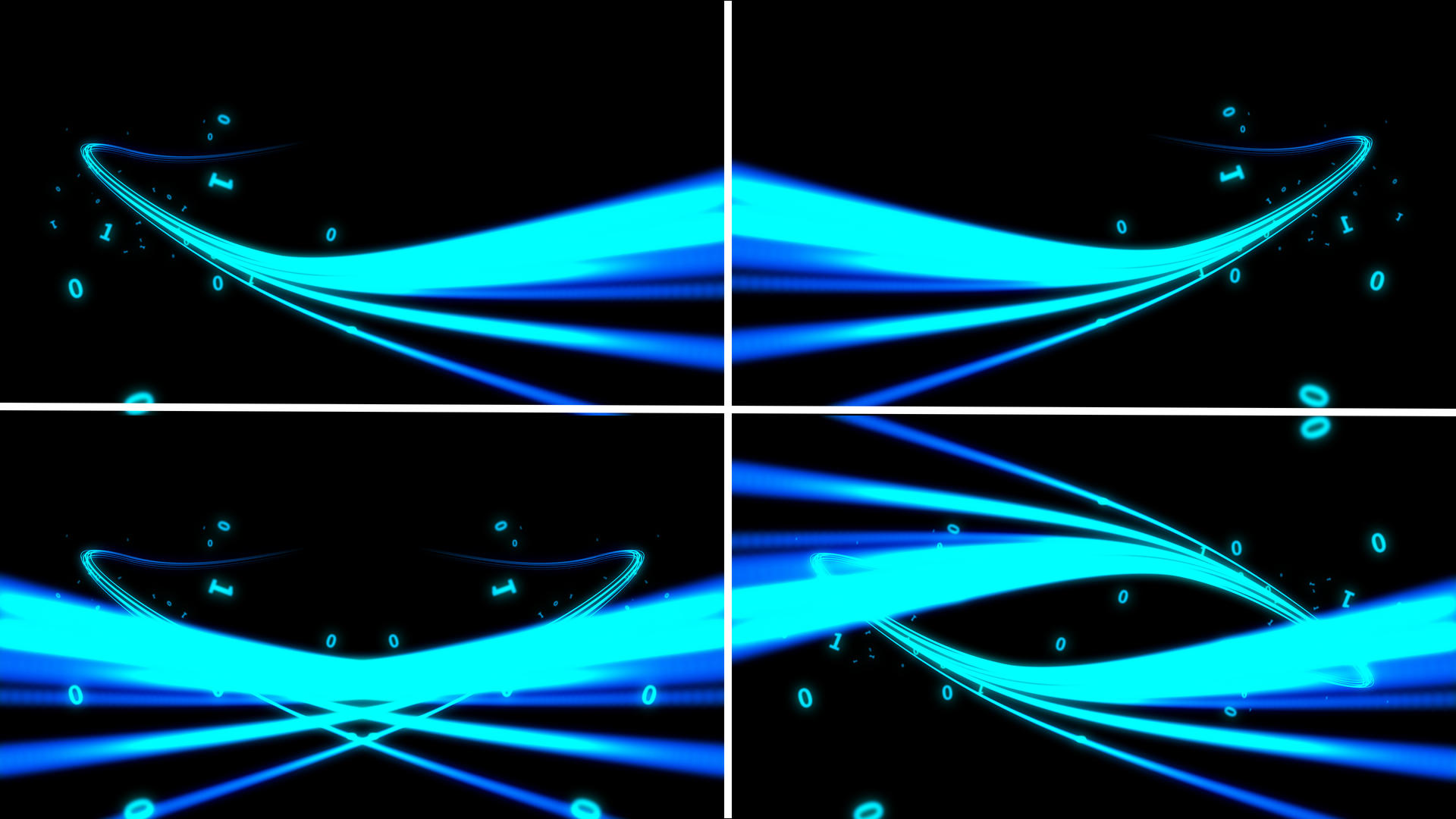 4K科技蓝色光线转场AE合成视频的预览图