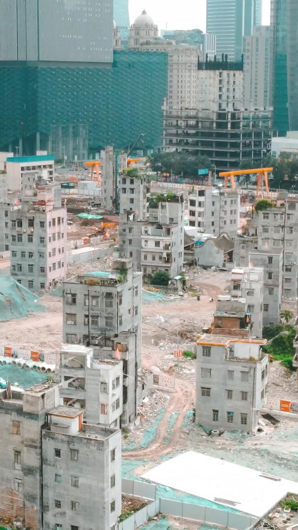 广州淞村城中村高清航拍城市建设视频的预览图