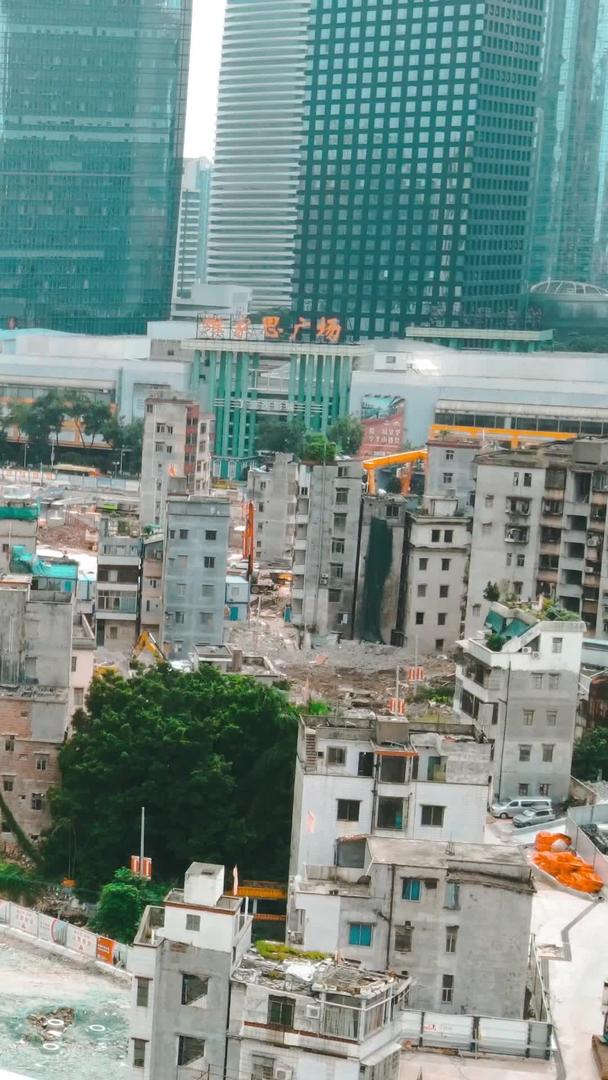 广州淞村城中村高清航拍城市建设视频的预览图