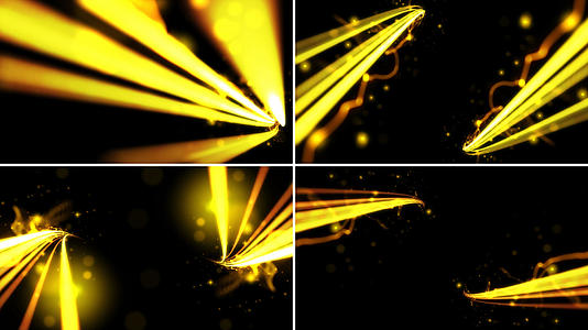 4组金色粒子光线转场视频的预览图