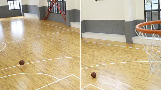 室内篮球场篮球滚动视频的预览图