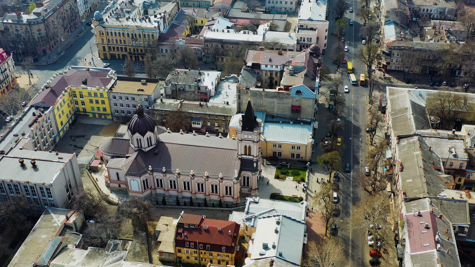 乌克兰敖德萨街景航拍视频的预览图