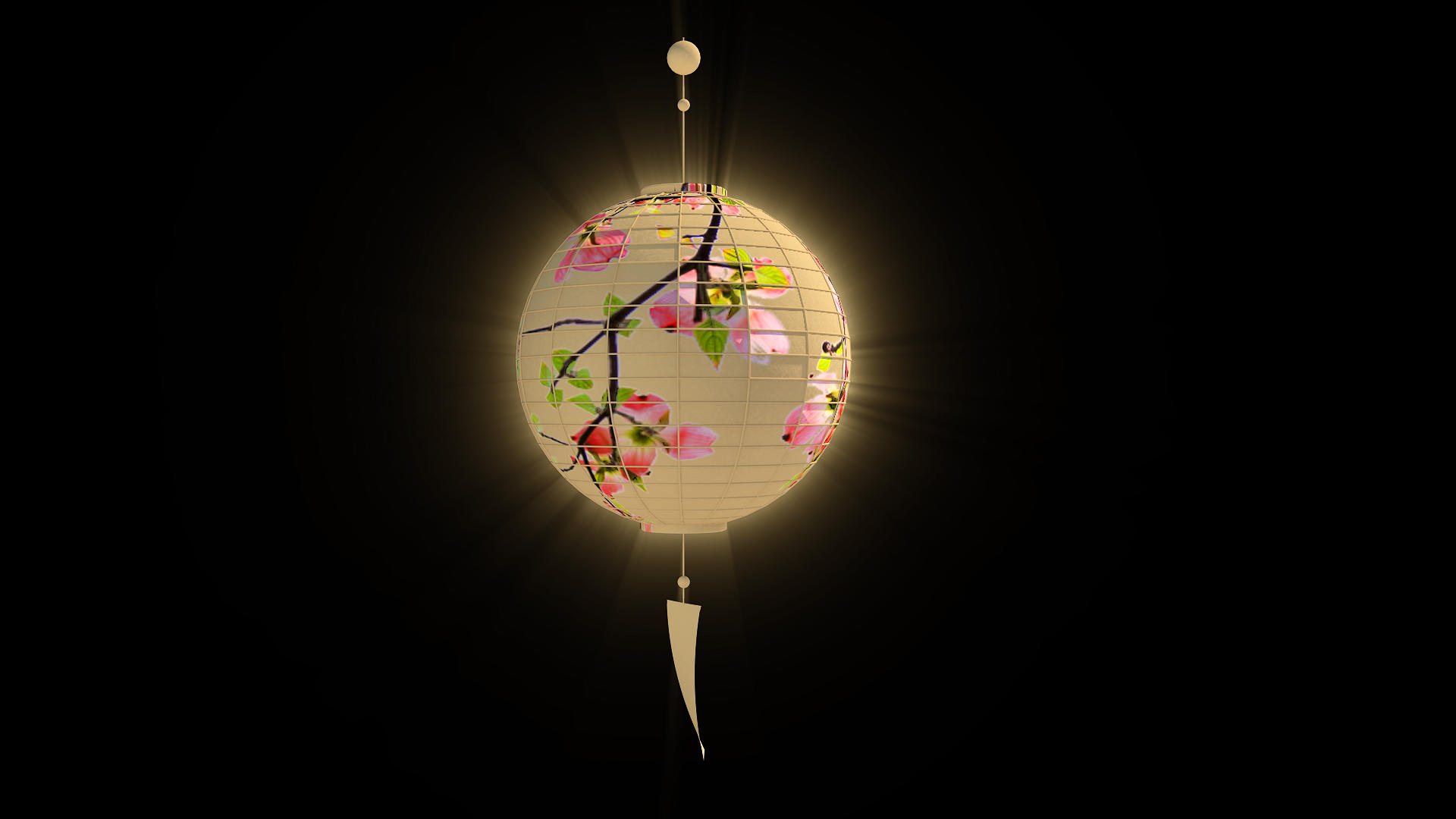 中国风圆形梅花灯笼（循环）视频的预览图