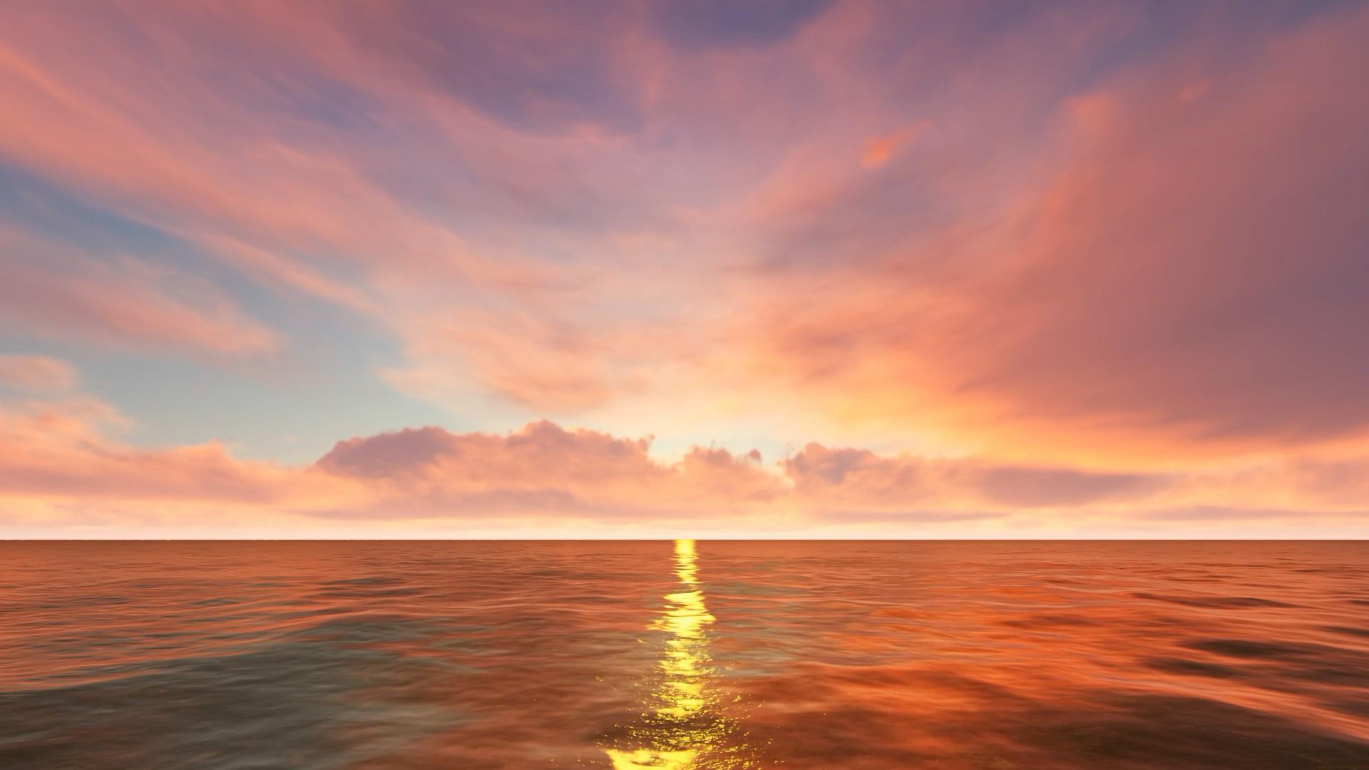 黄昏夕阳大海唯美视频的预览图