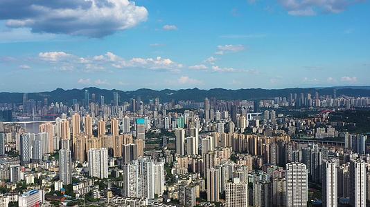 4K重庆蓝天全景航拍素材视频的预览图