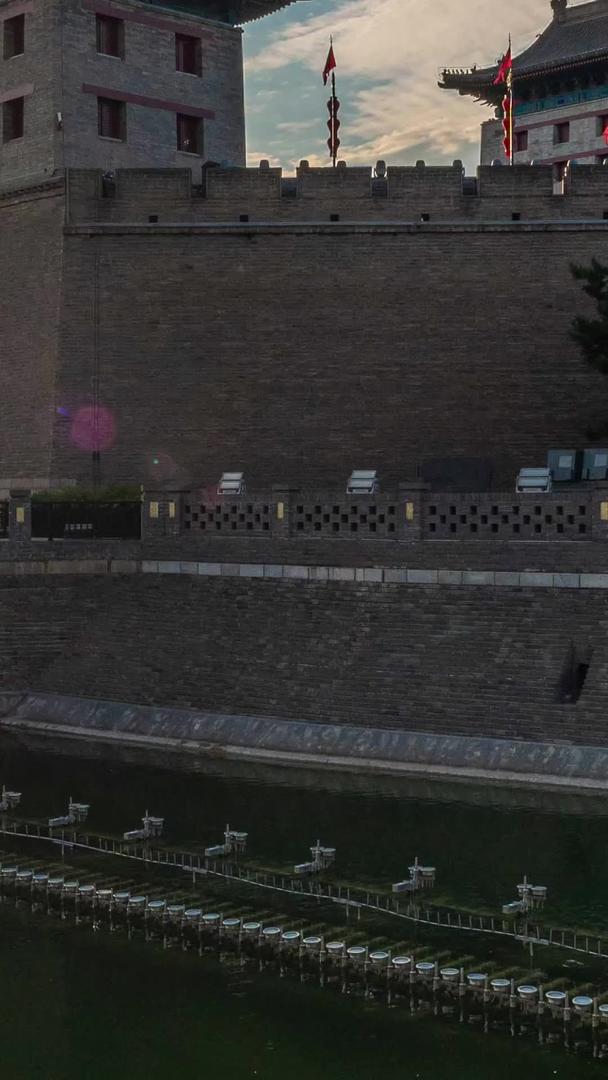 西安南门城墙日落视频的预览图