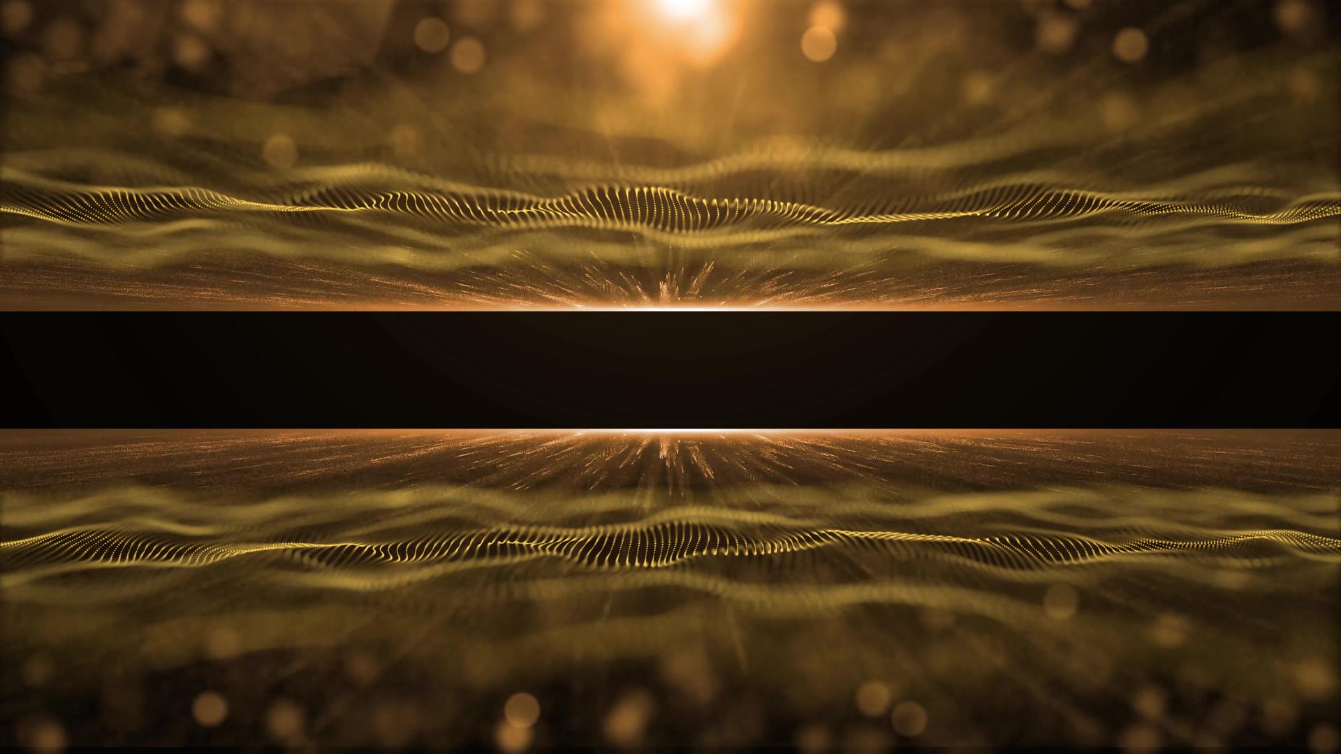 金色粒子光线晚会背景视频的预览图
