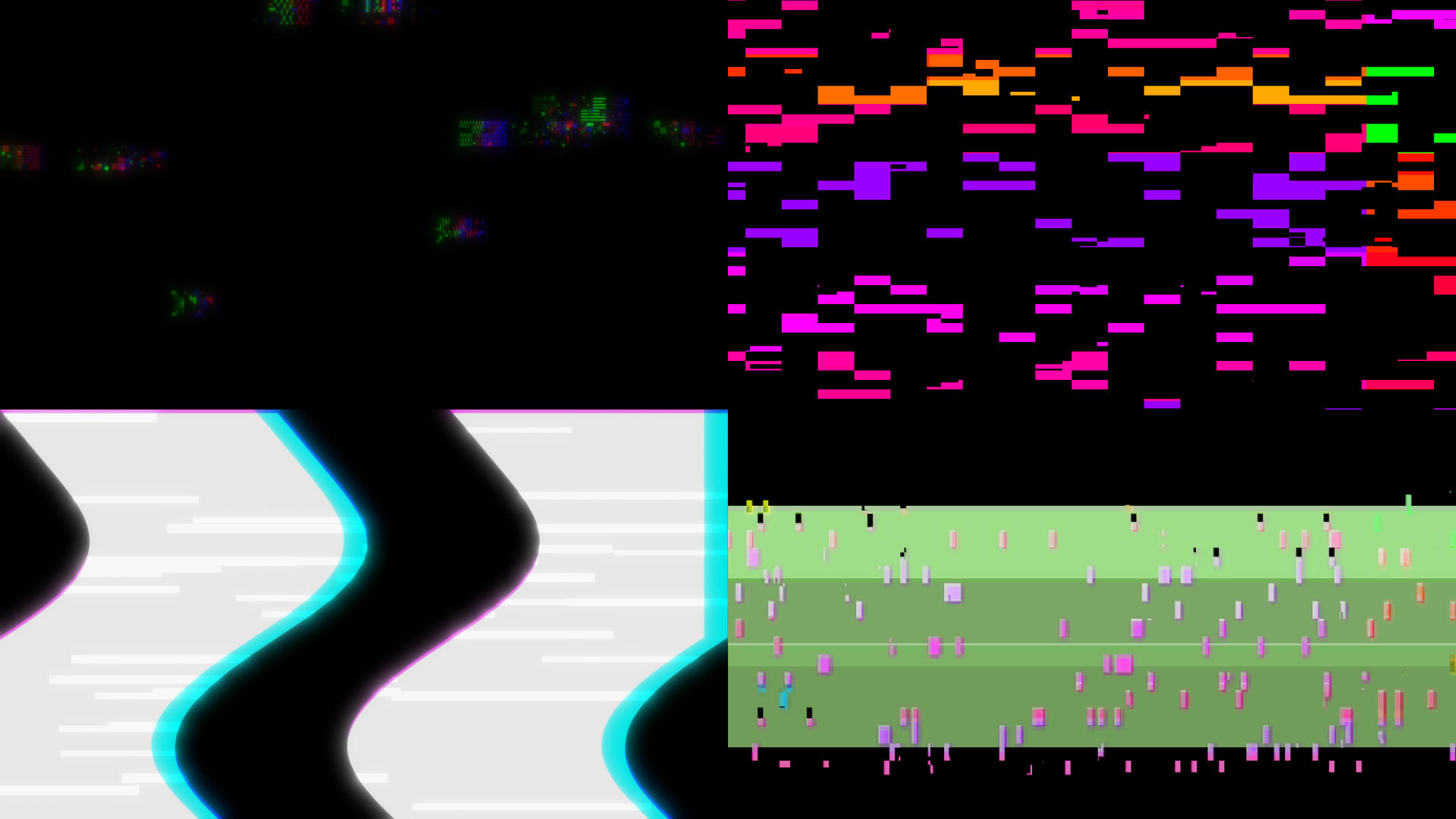 一组毛刺故障信号损坏画面撕裂元素动画视频的预览图