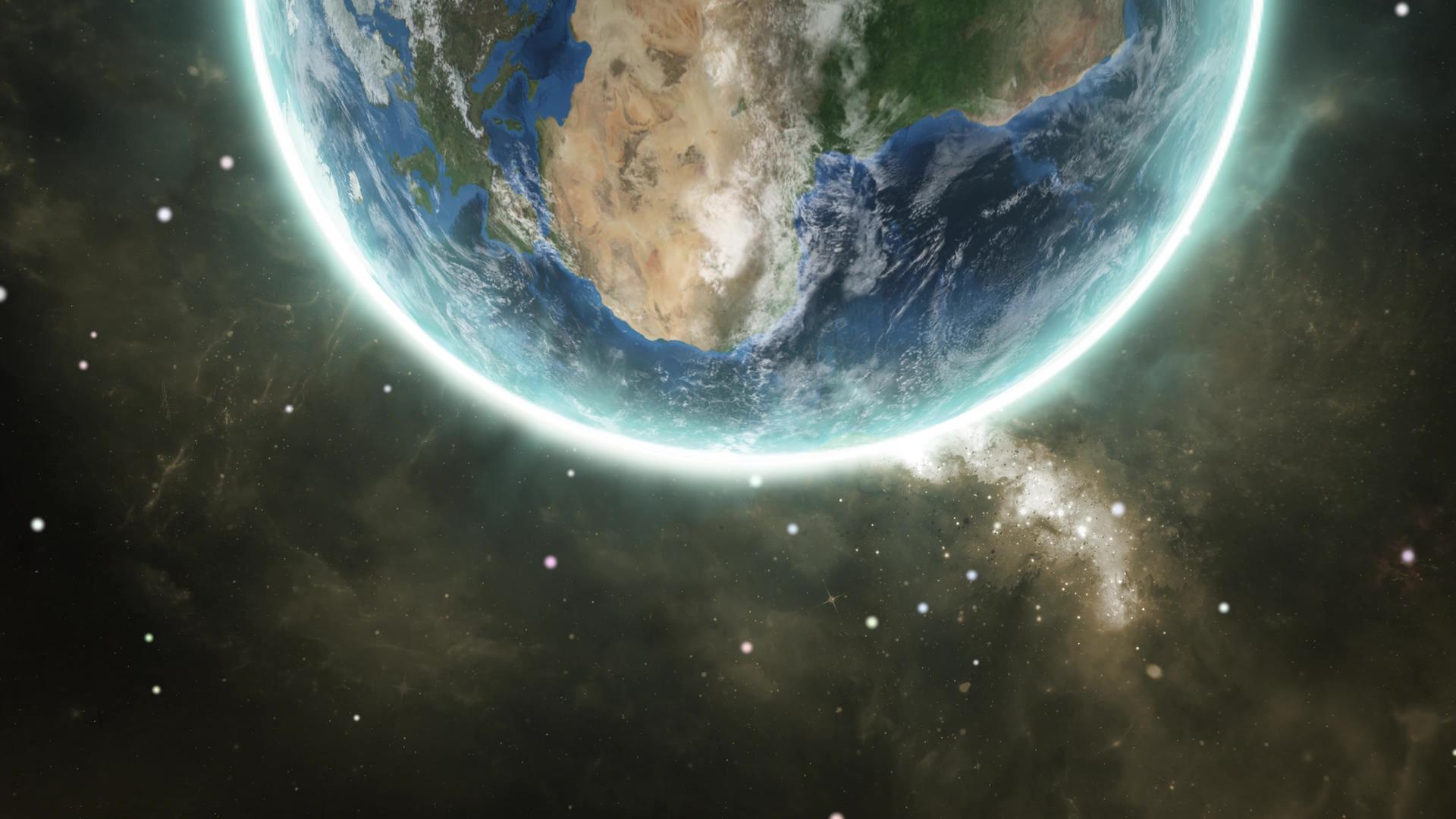 星球地球宇宙背景视频的预览图