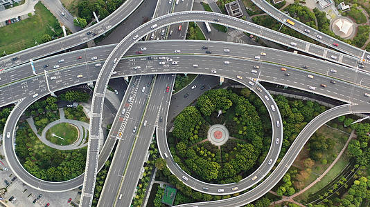 武汉城市错综复杂的立交桥高清4K视频视频的预览图
