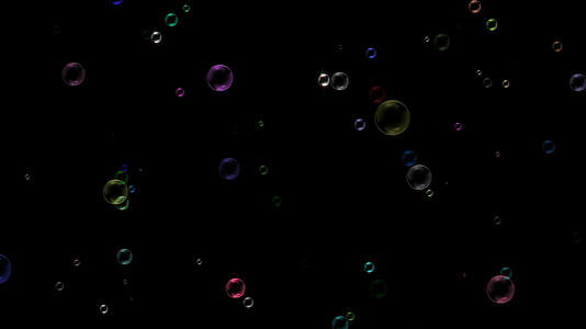 透明通道彩色气泡素材视频的预览图