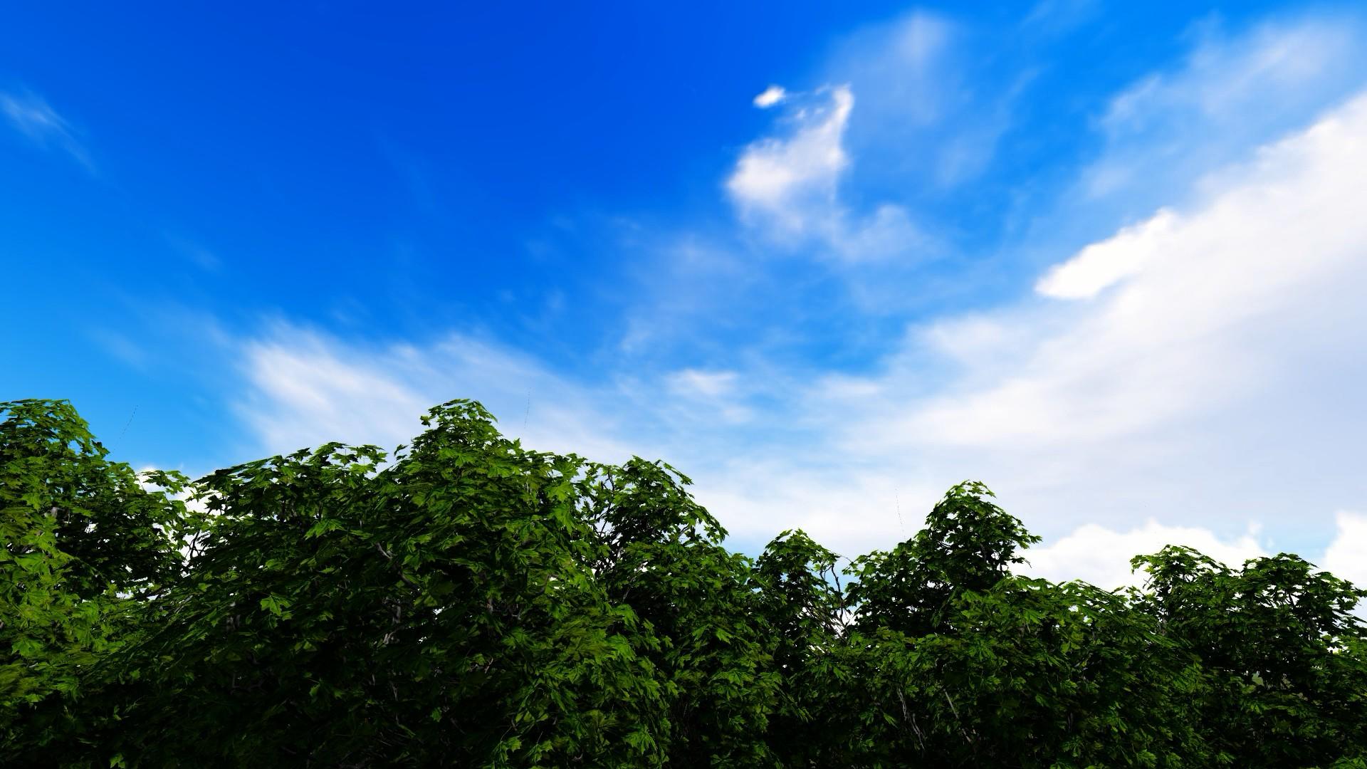 蓝天白云唯美绿色环保视频的预览图