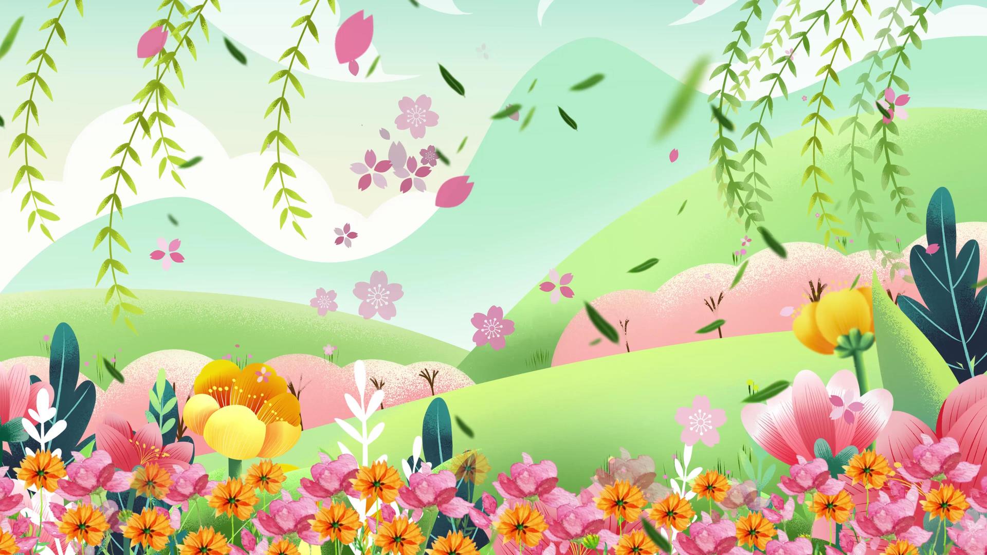 4K春天樱花盛开背景视频视频的预览图